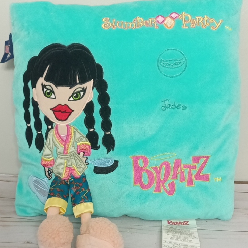 Bratz Slumber Party Jade Doll Pillow - Teal